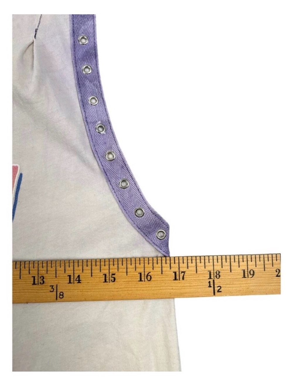 Rick Astley Graphic Tank Top - Cream with Lavender Trim - Picture 7 of 7